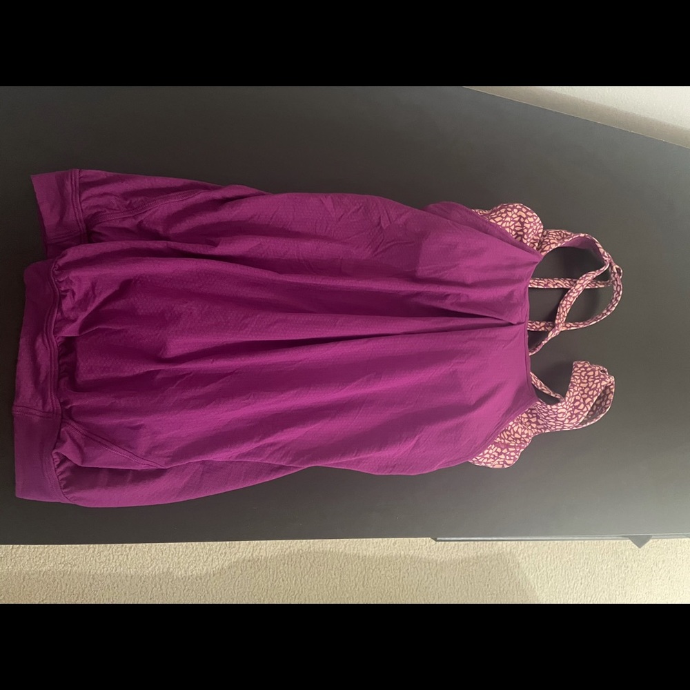 Lululemon purple tank top with built in bra.